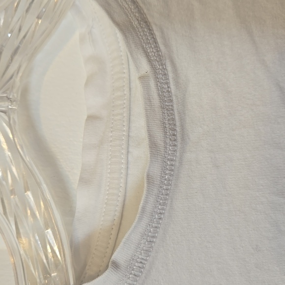 Franki, Francesca's, Sz 08, Crop Top, T-shirt Short Sleeve Tee, White, Logo - Picture 5 of 8